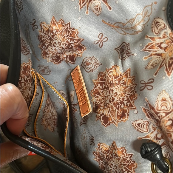 HOBO Black Crossbody Bag with Tassel and Textured Leather - Picture 3 of 8